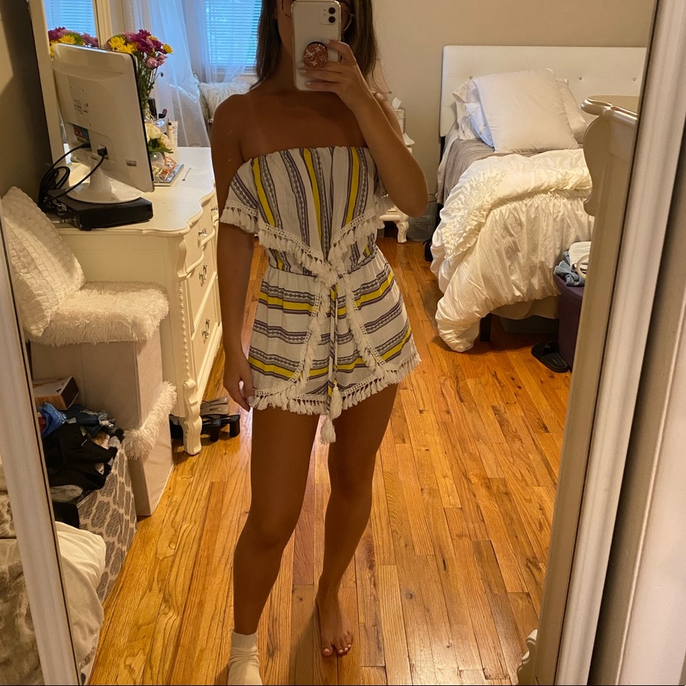 LATISTE Tribal strapless romper